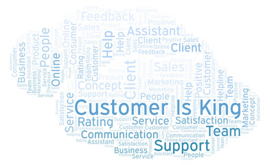 Customer Is King word cloud.