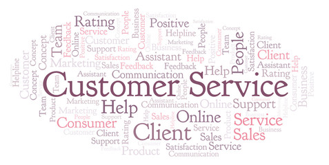 Obraz premium Customer Service word cloud.