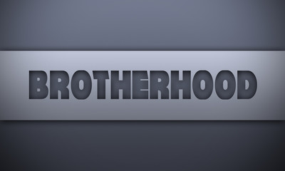 brotherhood - word on silver background