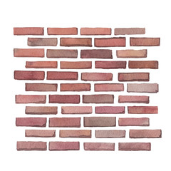 Obraz premium Watercolor bricks for the wall isolated on white background