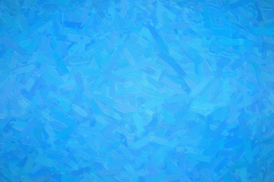 Abstract illustration of dodger blue Oil paint with large brush strokes background, digitally generated.