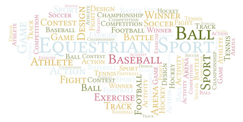 Obraz premium Equestrian Sport word cloud.