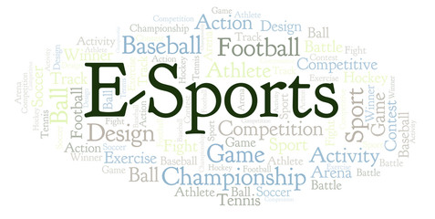 E-Sports word cloud.