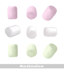marshmallow set  - obrazy, fototapety, plakaty