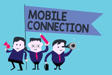 Conceptual hand writing showing Mobile Connection. Business photo text Secure universal login solution using mobile phone.