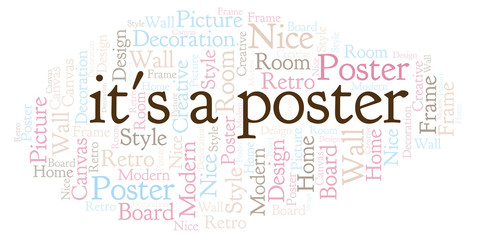 Fototapeta premium Interior Poster word cloud.