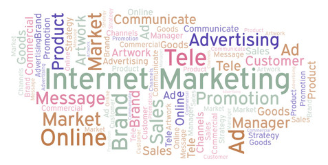 Word cloud with text Internet Marketing.
