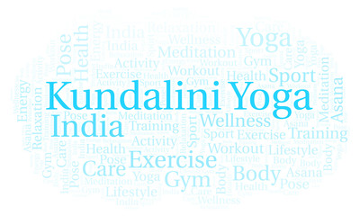 Obraz premium Kundalini Yoga word cloud.