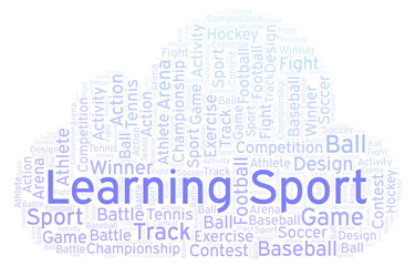 Obraz premium Learning Sport word cloud.