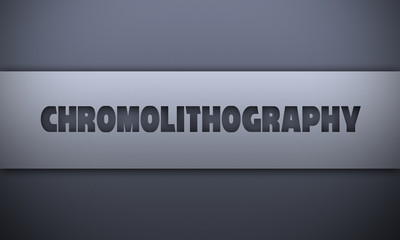 chromolithography - word on silver background
