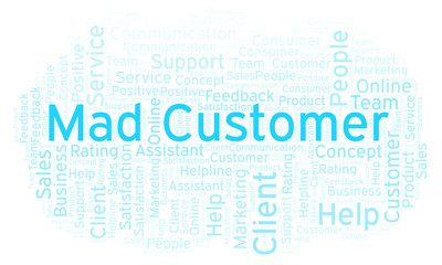 Mad Customer word cloud.