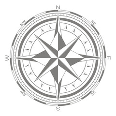 vector icon with compass rose for your design