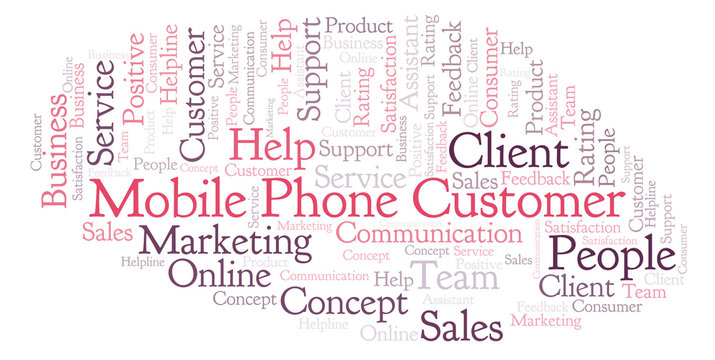 Mobile Phone Customer word cloud.