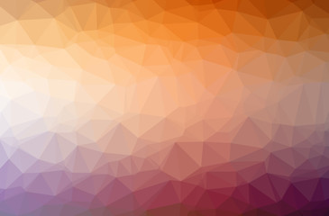 Illustration of orange abstract polygon nice multicolor background.