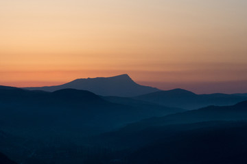 Fototapeta premium Scenic sunrise in the mountains