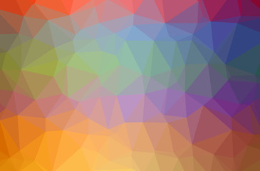 Illustration of orange abstract low poly nice multicolor background.