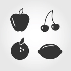 Fruit icon, flat design