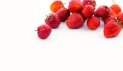fresh strawberry on white background. Food background