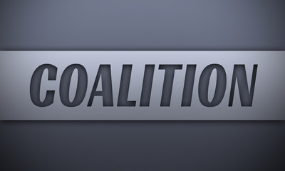 coalition - word on silver background