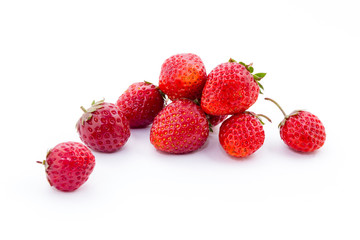 fresh strawberry on white background. Food background