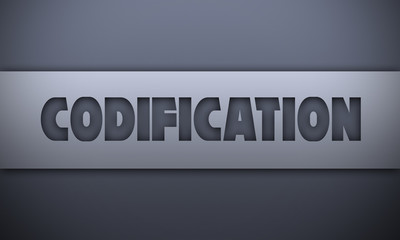 codification - word on silver background