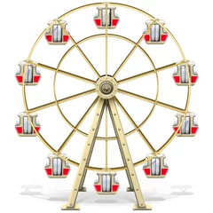 Deurstickers Vector Ferris Wheel © dashadima