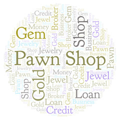 Pawn Shop word cloud.