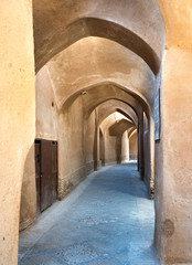 Alley in adobe Yazd old town, Iran