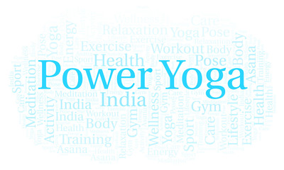 Power Yoga word cloud.
