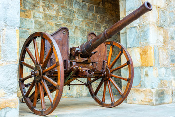 Feldkanone aus dem 18. Jahrhundert in der Festung von Pamplona