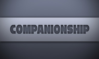 companionship - word on silver background