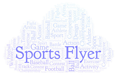 Sports Flyer word cloud.