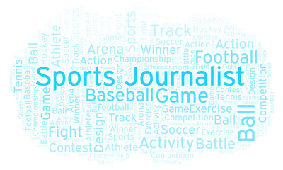 Fototapeta premium Sports Journalist word cloud.