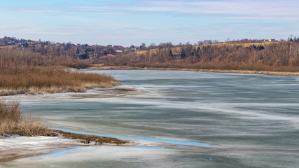 Frozen lake Dobczyski