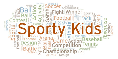 Sporty Kids word cloud.