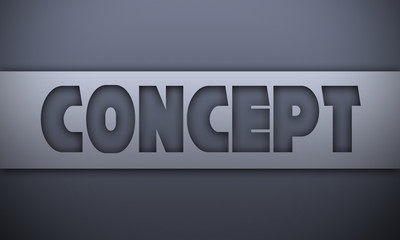 concept - word on silver background
