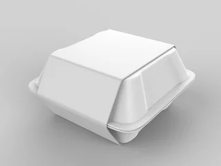Photo sur Plexiglas Gamme de produits Emballage alimentaire jetable vierge. illustration de rendu 3D.