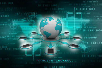 3d rendering Transmitter mobile network
