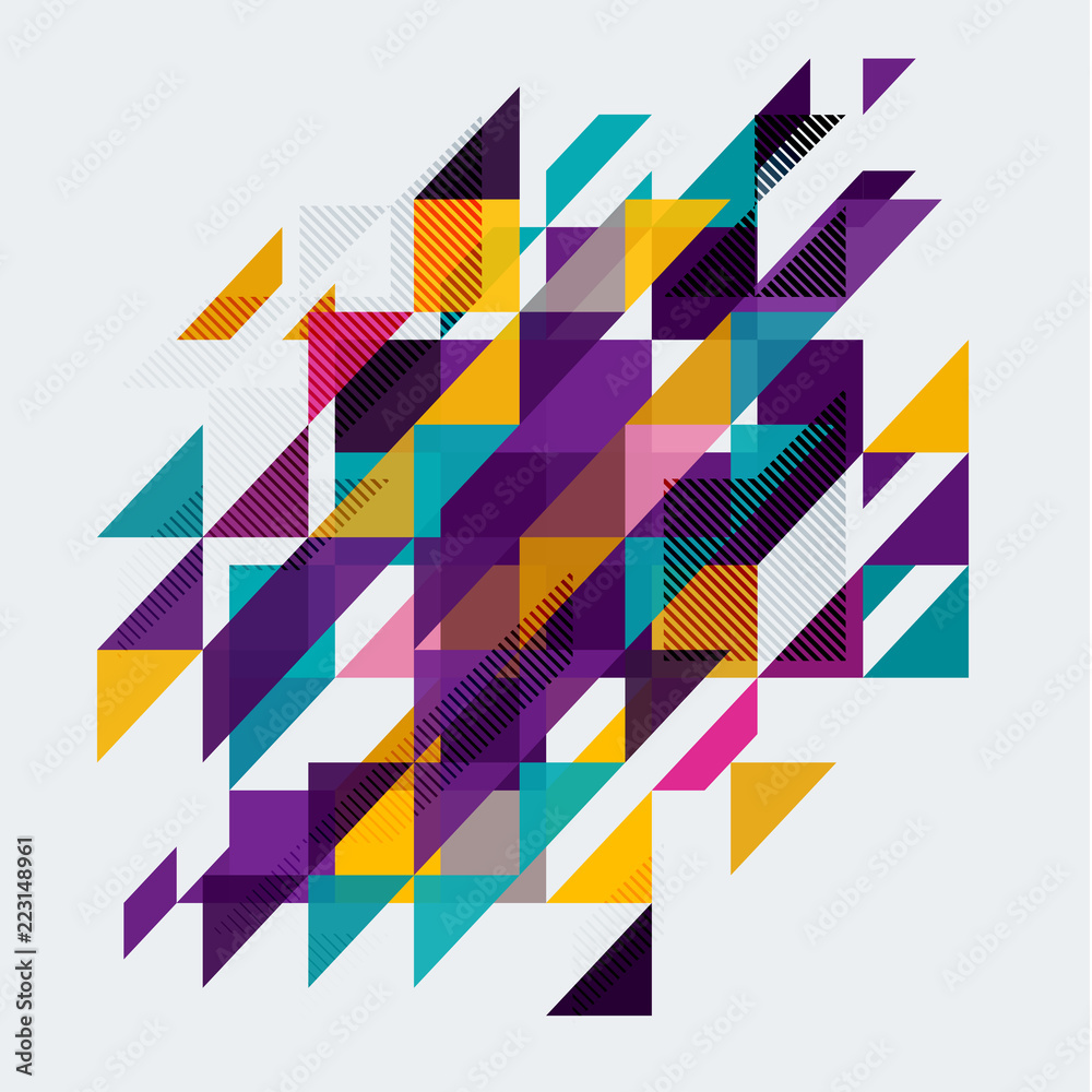 Wall mural diagonal abstract background geometric element