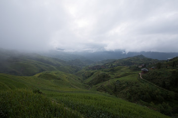 landscape in asia on a cloudy day