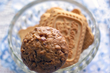 homemade cookies on a plate on a table