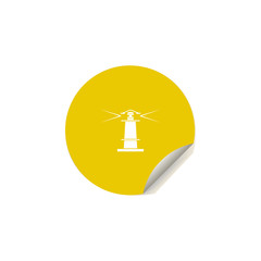 luminous beacon icon in sticker style. One of summer pleasure collection icon can be used for UI, UX
