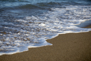 Wave on Clear Sand Beach