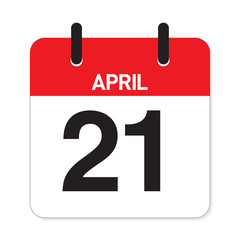 Fototapeta premium Calendar April 21