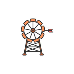 windmill colored icon. Element of wild west icon for mobile concept and web apps. Cartoon windmill icon can be used for web and mobile