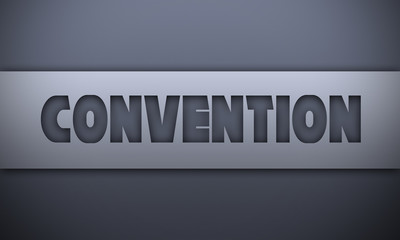 convention - word on silver background