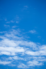 Blue sky with clouds background.Sky daylight. Natural sky composition. Element of design.