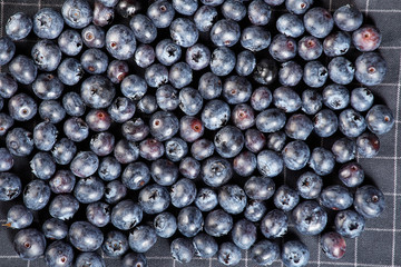 Background of ripe blue blueberries