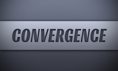 convergence - word on silver background