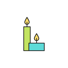 candles colored icon. Element of birthday party icon for mobile concept and web apps. Colored candles icon can be used for web and mobile